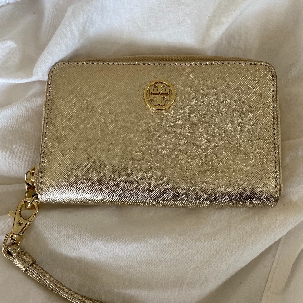 Tory Burch Gold Wallet / Wristlet